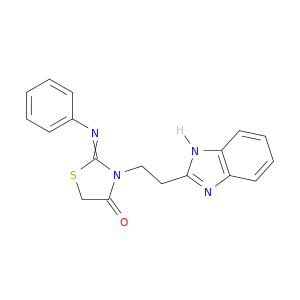 4-Thiazolidinone, 3-[2-(1H-benzimidazol-2-yl)ethyl]-2-(phenylimino)-