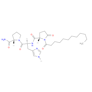 L-Prolinamide, 5-oxo-1-(1-oxododecyl)-L-prolyl-L-histidyl-