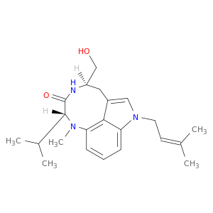 (2r,5r)-5-(hydroxymethyl)-1-methyl-8-(3-methylbut-2-en-1-yl)-2-(propan-2-yl)-1,2,4,5,6,8-hexahydro-3h-[1,4]diazonino[7,6,5-cd]indol-3-one