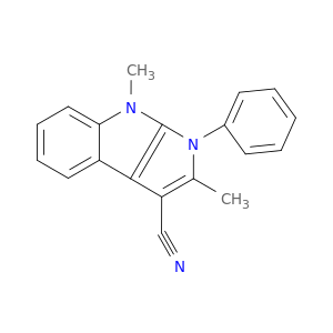 Pyrrolo[2,3-b]indole-3-carbonitrile, 1,8-dihydro-2,8-dimethyl-1-phenyl-