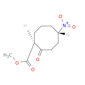 Cyclooctanecarboxylic acid, 5-nitro-2-oxo-, methyl ester, trans-