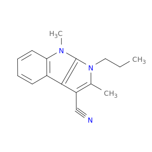 Pyrrolo[2,3-b]indole-3-carbonitrile, 1,8-dihydro-2,8-dimethyl-1-propyl-