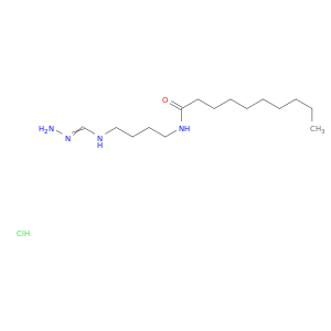 Decanamide, N-[4-[(aminoiminomethyl)amino]butyl]-, hydrochloride