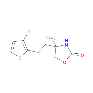 2-Oxazolidinone, 4-[2-(3-chloro-2-thienyl)ethyl]-4-methyl-, (4R)-