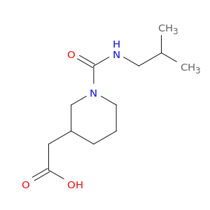 2-{1-[(2-methylpropyl)carbamoyl]piperidin-3-yl}acetic acid