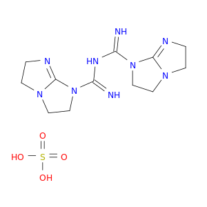 1H-咪唑[1,2-A]咪唑-1-羧纤维酰胺,2,3,5,6-四氢-N-[氨基(2,3,5,6-四氢-1H-咪唑[1,2-A]咪唑-1-基)甲基]-,硫酸盐(1：1)