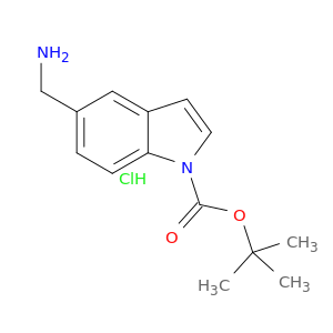 1H-吲哚-1-羧酸,5-(氨基甲基)-,1,1-二甲基乙酯,盐酸盐(1：1)