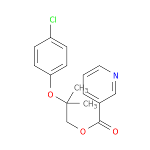 2-(4-chlorophenoxy)-2-methylpropyl pyridine-3-carboxylate