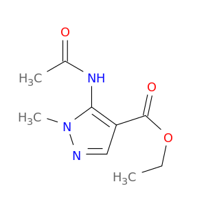 1H-Pyrazole-4-carboxylic acid, 5-(acetylamino)-1-methyl-, ethyl ester