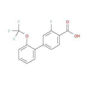 2-Fluoro-4-[2-(trifluoromethoxy)phenyl]benzoic acid
