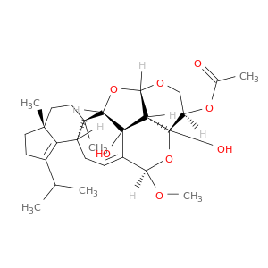 2H,5H-1,4,13-Trioxaindeno[4',5':6,7]cyclohept[1,- 2,3-bc]acenaphthylene-3,3a,13b(3H,13aH)-triol,7,7a,9,10,10a,11,12,12a,12b,13c-decahydro-5- methoxy-10a,12a-dimethyl-8-(1-methylethyl)-,3-acetate,(3R,3aS,5R,7aR,10aR,12aR,- 12bS,13aS,13bS,13cR)-