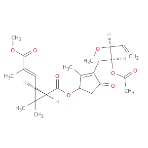 METHYL (E)-3-[(1S,3R)-3-[[3-[(2S,3S)-2-ACETYLOXY-3-METHOXY-PENT-4-ENYL]-2-METHYL-4-OXO-1-CYCLOPENT-2-ENYL]OXYCARBONYL]-2,2-DIMETHYL-CYCLOPROPYL]-2-METHYL-PROP-2-ENOATE
