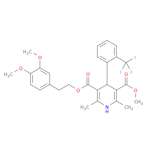 5-(3',4'-Dimethoxyphenylethyl)ethyl 3-methyl-1,4-dihydro-2,6-dimethyl-4-(2'-trifluoromethyl)phenyl-pyridine-3,5'-dicarboxylate