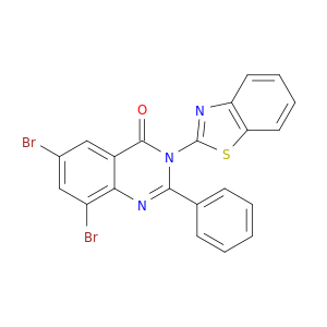 4(3H)-Quinazolinone, 3-(2-benzothiazolyl)-6,8-dibromo-2-phenyl-