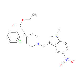 ETHYL 1-[(5-NITRO-1H-INDOL-3-YL)METHYL]-4-PHENYL-2,3,5,6-TETRAHYDROPYRIDINE-4-CARBOXYLATE CHLORIDE