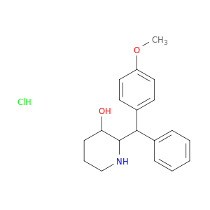3-Piperidinol,2-[(4-methoxyphenyl)phenylmethyl]-, hydrochloride (1:1)