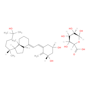 (1R,3S,5E)-5-[(2E)-2-[(1R,3aR,7aS)-1-[(2R)-6-hydroxy-6-methyl-heptan-2-yl]-7a-methyl-2,3,3a,5,6,7-hexahydro-1H-inden-4-ylidene]ethylidene]-4-methylidene-cyclohexane-1,3-diol; (2S,3S,4S,5R,6R)-3,4,5,6-tetrahydroxyoxane-2-carboxylic acid