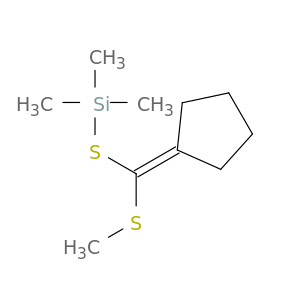 Silane, [[cyclopentylidene(methylthio)methyl]thio]trimethyl-