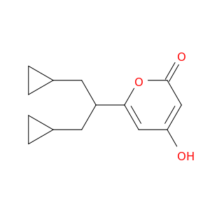 2H-Pyran-2-one, 6-[2-cyclopropyl-1-(cyclopropylmethyl)ethyl]-4-hydroxy-