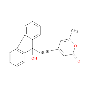 2H-Pyran-2-one, 4-[(9-hydroxy-9H-fluoren-9-yl)ethynyl]-6-methyl-