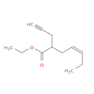 4-Heptenoic acid, 2-(2-propynyl)-, ethyl ester, (4Z)-