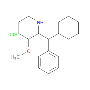 Piperidine,2-(cyclohexylphenylmethyl)-3-methoxy-, hydrochloride (1:1)