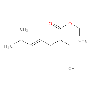 4-Heptenoic acid, 6-methyl-2-(2-propynyl)-, ethyl ester, (4E)-