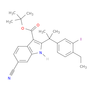 6-氰基-2-(2-(4-乙基-3-碘苯基)丙-2-基)-1H-吲哚-3-羧酸叔丁酯