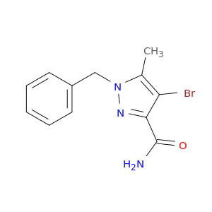 1-Benzyl-4-bromo-5-methyl-1H-pyrazole-3-carboxamide