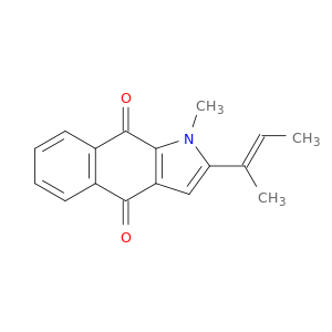 1H-Benz[f]indole-4,9-dione, 1-methyl-2-[(1E)-1-methyl-1-propenyl]-