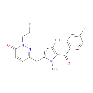 3(2H)-Pyridazinone, 6-[[5-(4-chlorobenzoyl)-1,4-dimethyl-1H-pyrrol-2-yl]methyl]-2-(2-fluoroethyl)-
