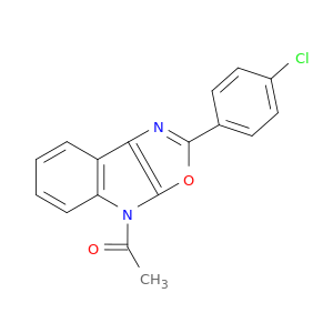 4H-Oxazolo[5,4-b]indole, 4-acetyl-2-(4-chlorophenyl)-