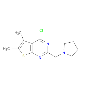 1-({4-Chloro-5,6-dimethylthieno[2,3-d]pyrimidin-2-yl}methyl)pyrrolidine