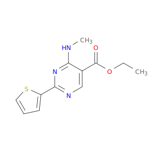5-Pyrimidinecarboxylic acid, 4-(methylamino)-2-(2-thienyl)-, ethyl ester