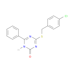 1,3,5-Triazin-2(1H)-one, 4-[[(4-chlorophenyl)methyl]thio]-6-phenyl-