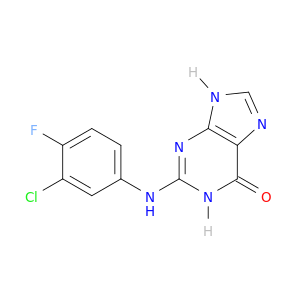 6H-Purin-6-one,2-[(3-chloro-4-fluorophenyl)amino]-1,9-dihydro-