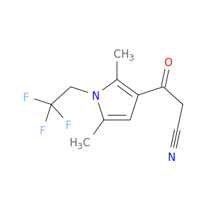 3-(2,5-Dimethyl-1-(2,2,2-trifluoroethyl)-1H-pyrrol-3-yl)-3-oxopropanenitrile