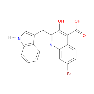 4-Quinolinecarboxylic acid, 7-bromo-3-hydroxy-2-(1H-indol-3-ylmethyl)-