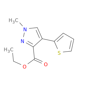 1H-Pyrazole-3-carboxylic acid, 1-methyl-4-(2-thienyl)-, ethyl ester