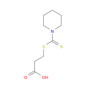 Propanoic acid, 3-[(1-piperidinylthioxomethyl)thio]-