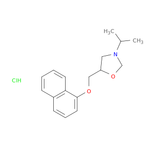 Oxazolidine,3-(1-methylethyl)-5-[(1-naphthalenyloxy)methyl]-, hydrochloride (1:1)