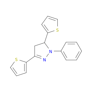 1H-Pyrazole, 4,5-dihydro-1-phenyl-3,5-dithienyl-