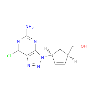 2-Cyclopentene-1-methanol,4-(5-amino-7-chloro-3H-1,2,3-triazolo[4,5-d]pyrimidin-3-yl)-, (1R,4S)-rel-