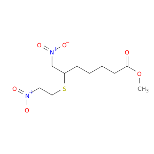 Heptanoic acid, 7-nitro-6-[(2-nitroethyl)thio]-, methyl ester