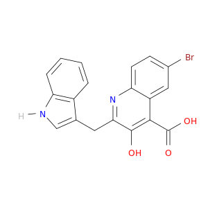 4-Quinolinecarboxylic acid, 6-bromo-3-hydroxy-2-(1H-indol-3-ylmethyl)-