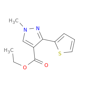 1H-Pyrazole-4-carboxylic acid, 1-methyl-3-(2-thienyl)-, ethyl ester