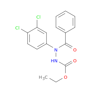 Hydrazinecarboxylic acid, 2-benzoyl-2-(3,4-dichlorophenyl)-, ethyl ester