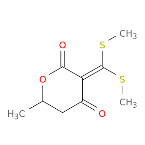 2H-Pyran-2,4(3H)-dione, 3-[bis(methylthio)methylene]dihydro-6-methyl-