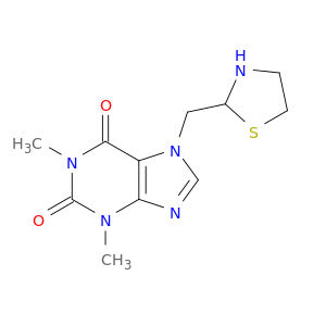 1H-Purine-2,6-dione,3,7-dihydro-1,3-dimethyl-7-(2-thiazolidinylmethyl)-
