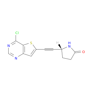 2-Pyrrolidinone, 5-[(4-chlorothieno[3,2-d]pyrimidin-6-yl)ethynyl]-, (5R)-